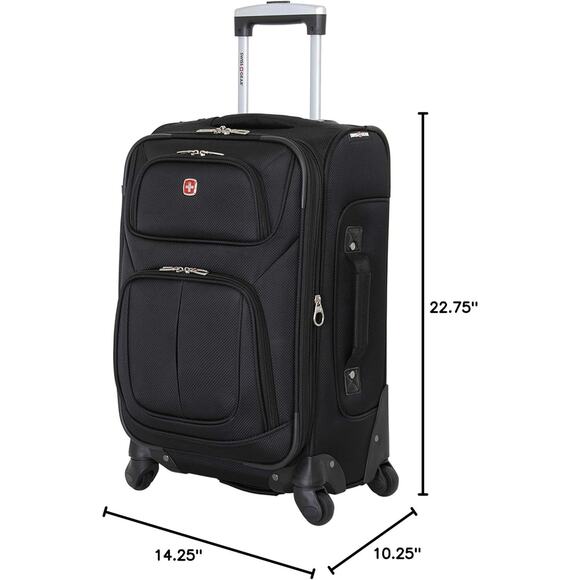 Swissgear 6283 21" Expandable Carry-On Spinner Luggage - Black - New in the Box - Picture 1 of 6